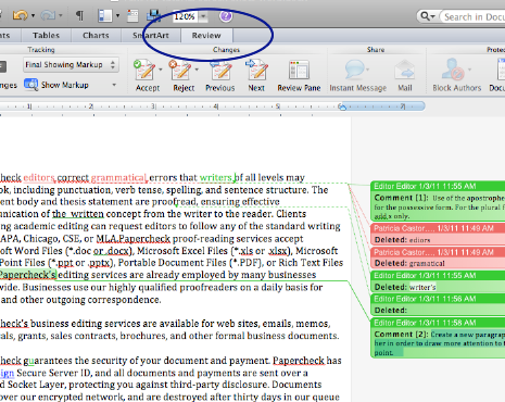 ms word 2011 document panel for mac